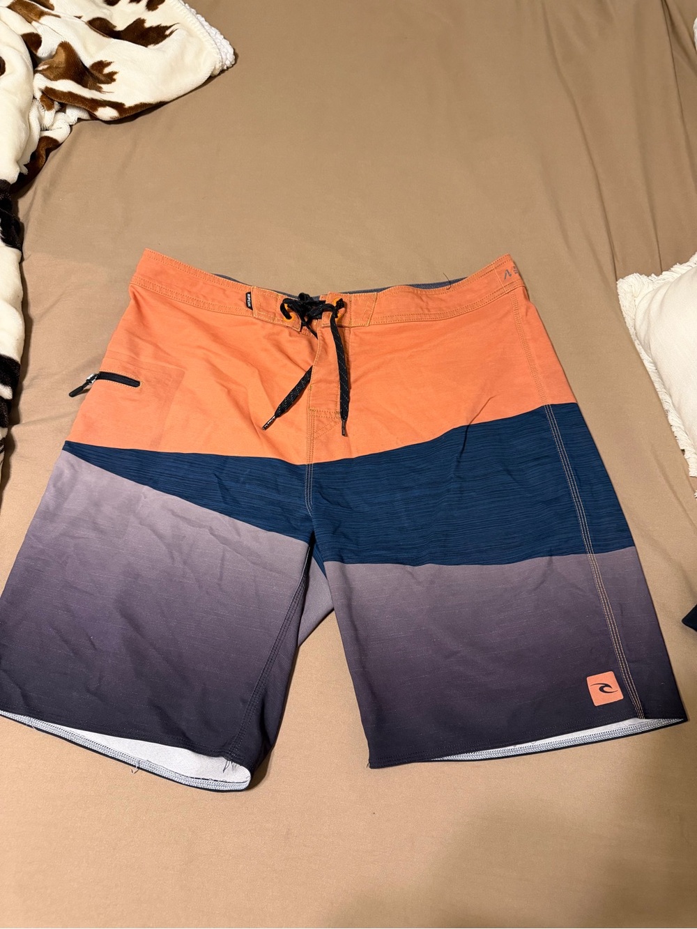 Rip Curl Men’s Coral, Navy & Gray Gradient Board Shorts